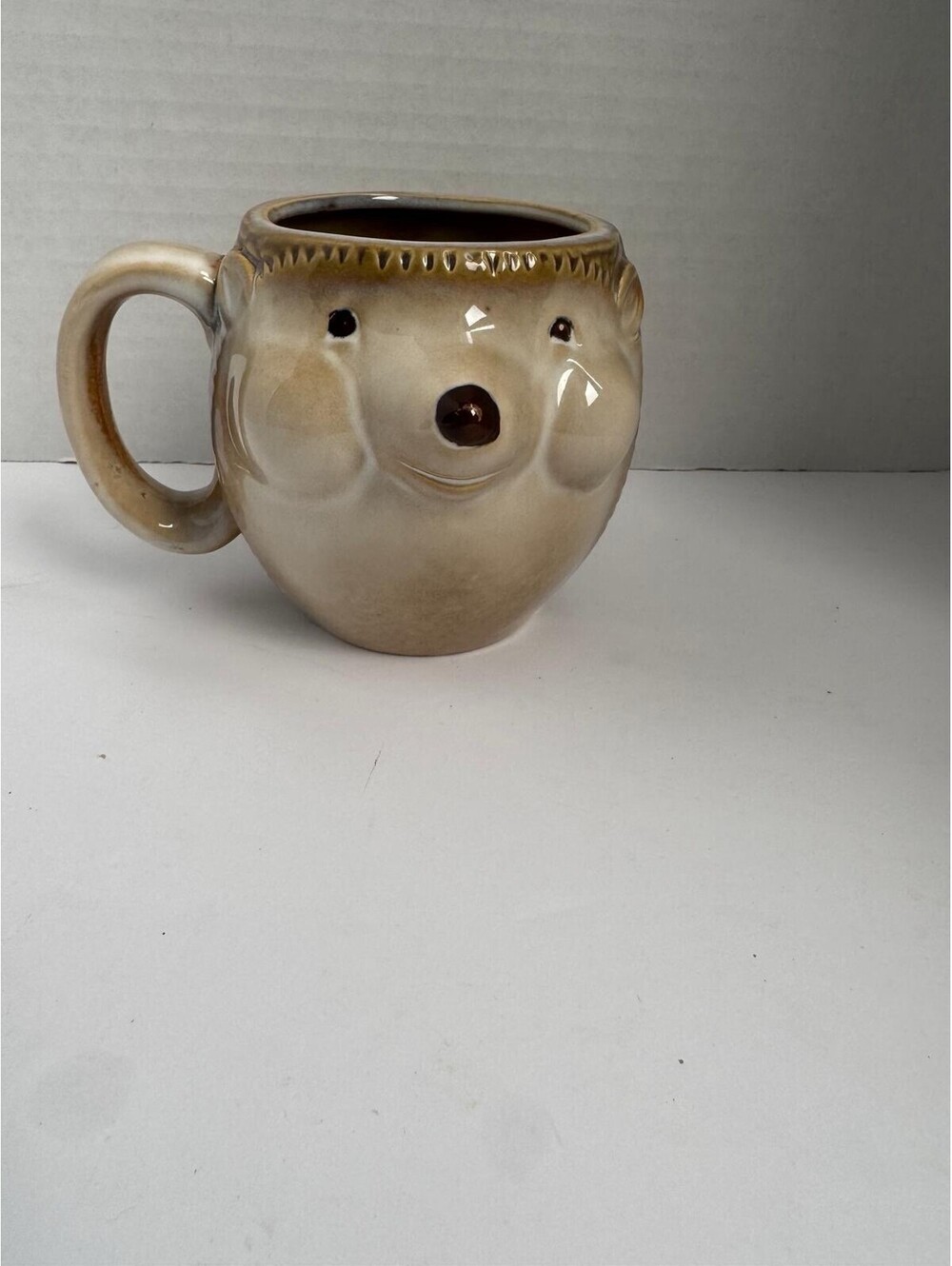 Gibson Home 3D Hedgehog Ceramic Mug — Figural Collectible Stoneware